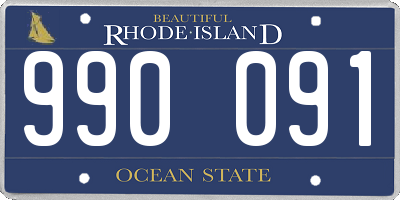 RI license plate 990091