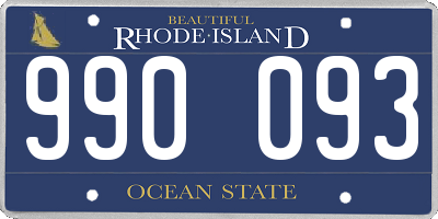 RI license plate 990093