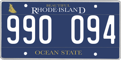 RI license plate 990094