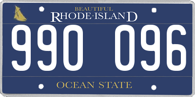 RI license plate 990096