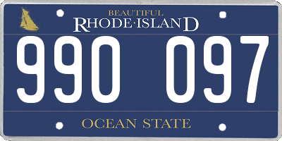 RI license plate 990097