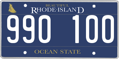 RI license plate 990100