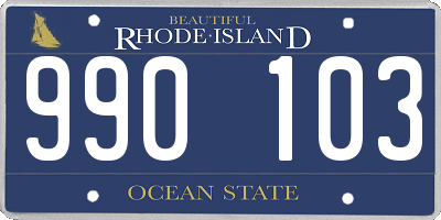 RI license plate 990103