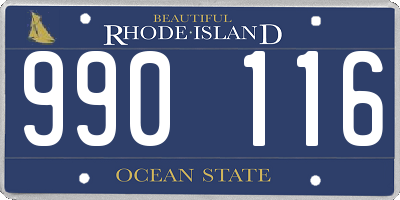 RI license plate 990116