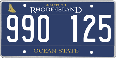 RI license plate 990125