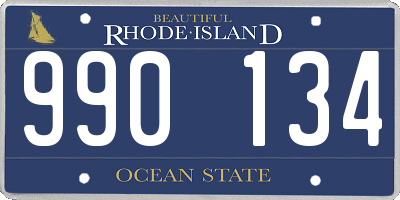 RI license plate 990134