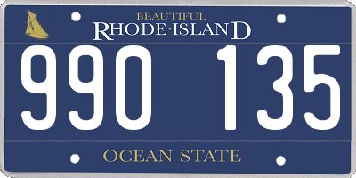 RI license plate 990135