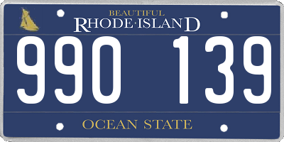 RI license plate 990139