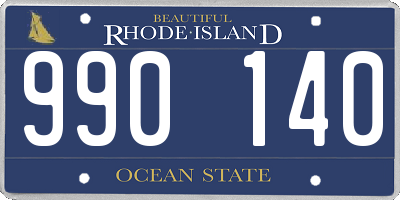 RI license plate 990140