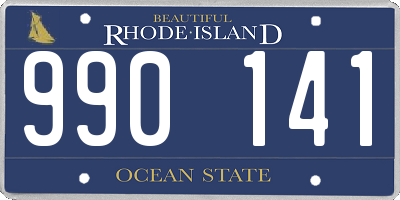 RI license plate 990141