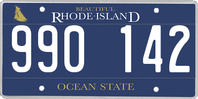 RI license plate 990142