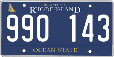 RI license plate 990143