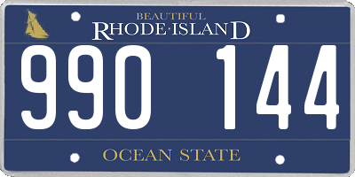 RI license plate 990144