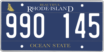 RI license plate 990145