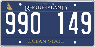 RI license plate 990149