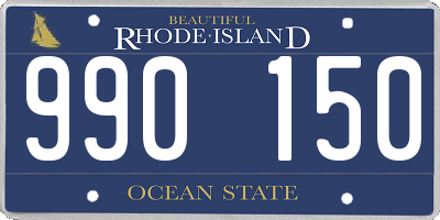 RI license plate 990150