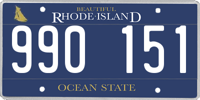 RI license plate 990151