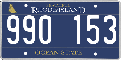 RI license plate 990153