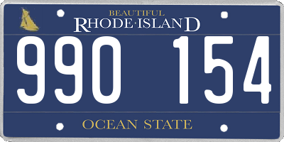 RI license plate 990154