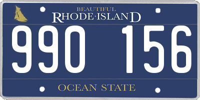 RI license plate 990156