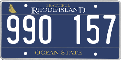 RI license plate 990157