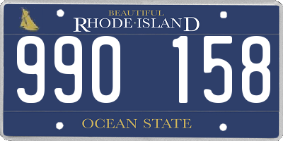 RI license plate 990158