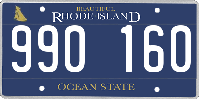 RI license plate 990160