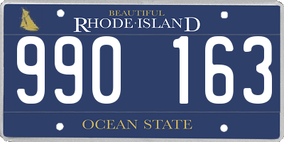 RI license plate 990163