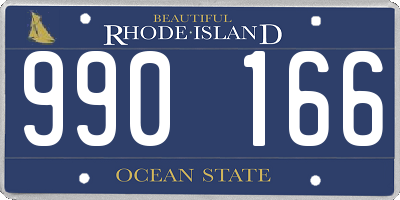 RI license plate 990166