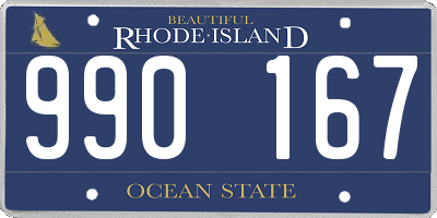 RI license plate 990167