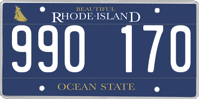 RI license plate 990170