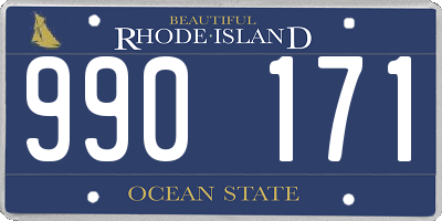 RI license plate 990171