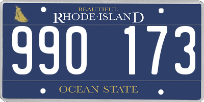 RI license plate 990173