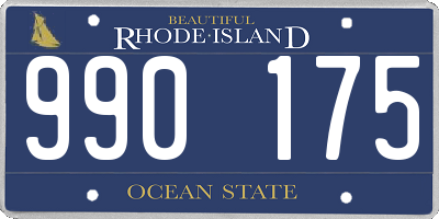 RI license plate 990175