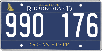 RI license plate 990176