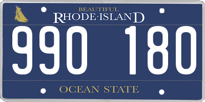 RI license plate 990180