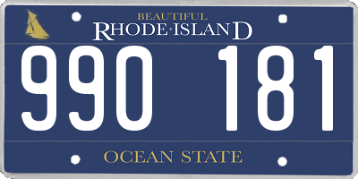 RI license plate 990181