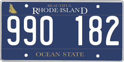 RI license plate 990182