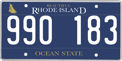 RI license plate 990183