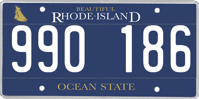 RI license plate 990186