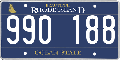 RI license plate 990188