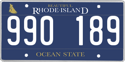 RI license plate 990189