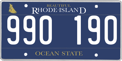 RI license plate 990190