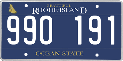 RI license plate 990191