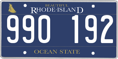 RI license plate 990192