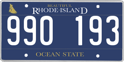 RI license plate 990193