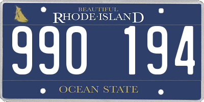 RI license plate 990194