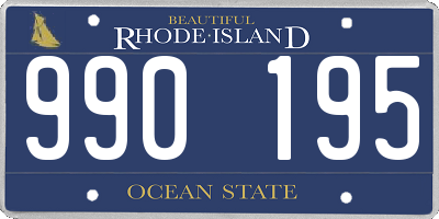 RI license plate 990195