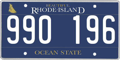 RI license plate 990196