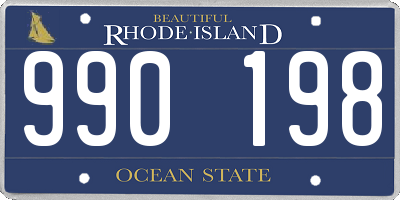 RI license plate 990198